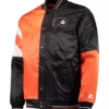 philadelphia flyers leader black and orange satin jacket scaled