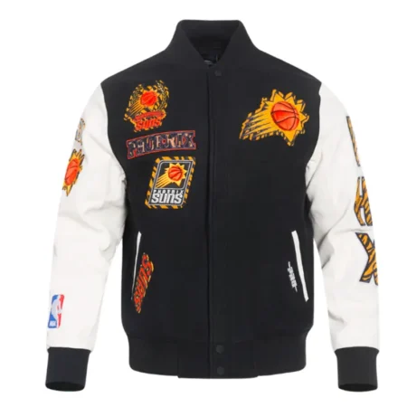 phoenix suns animal print varsity jacket