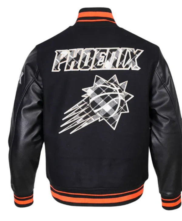 phoenix suns prep varsity wool leather jacket
