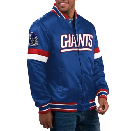 royal new york giants home game jacket