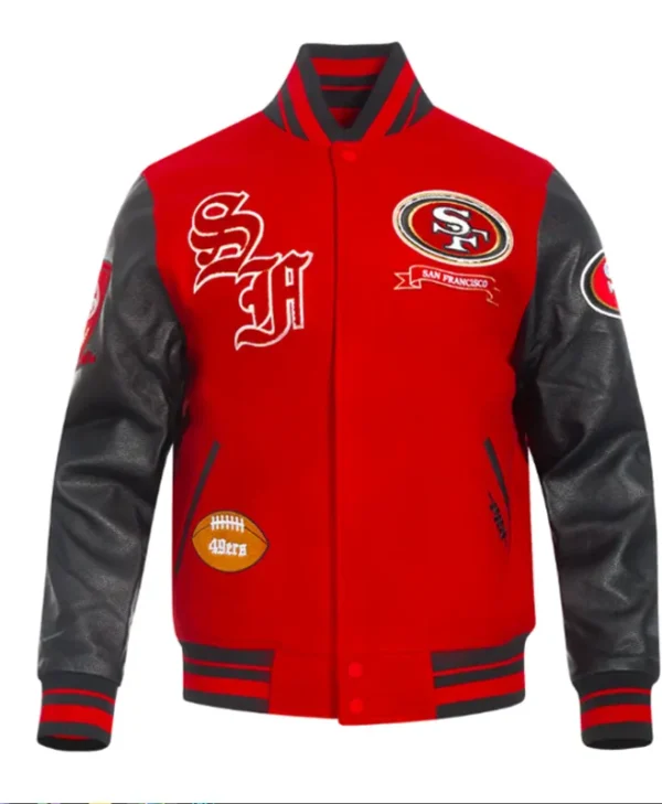 san francisco 49ers prep varsity jacket