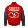 san francisco 49ers prep varsity wool leather jacket