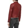 sea shimooka red leather jacket