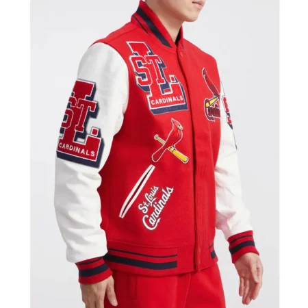 st louis cardinals red and white mashup jacket