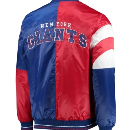 starter new york giants blue and red varsity satin jacket scaled