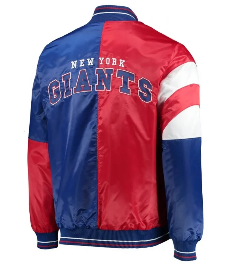 starter new york giants blue and red varsity satin jacket scaled