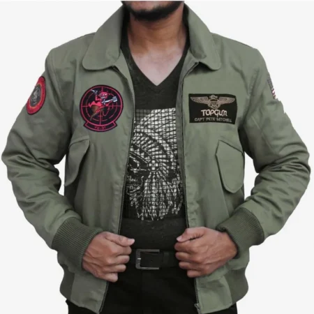 tom cruise top gun 2 green jacket scaled