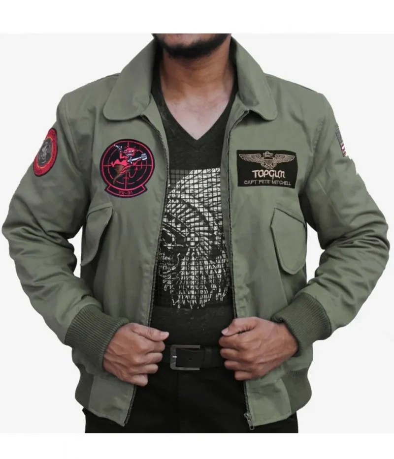 tom cruise top gun 2 green jacket scaled