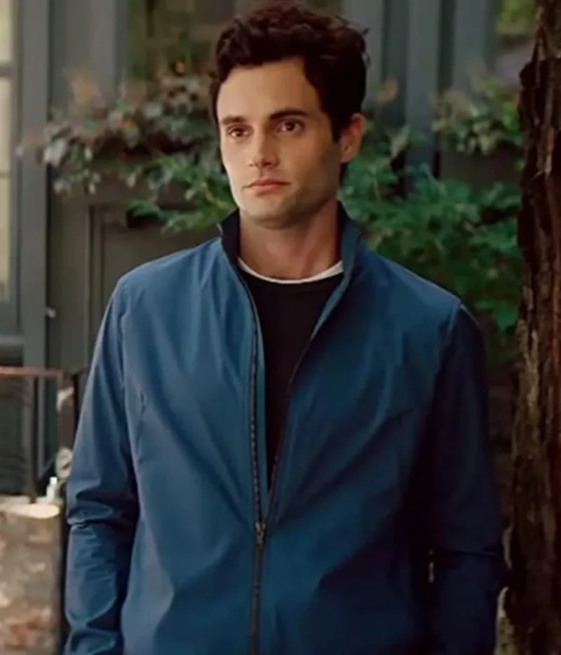 you joe goldberg blue jacket scaled