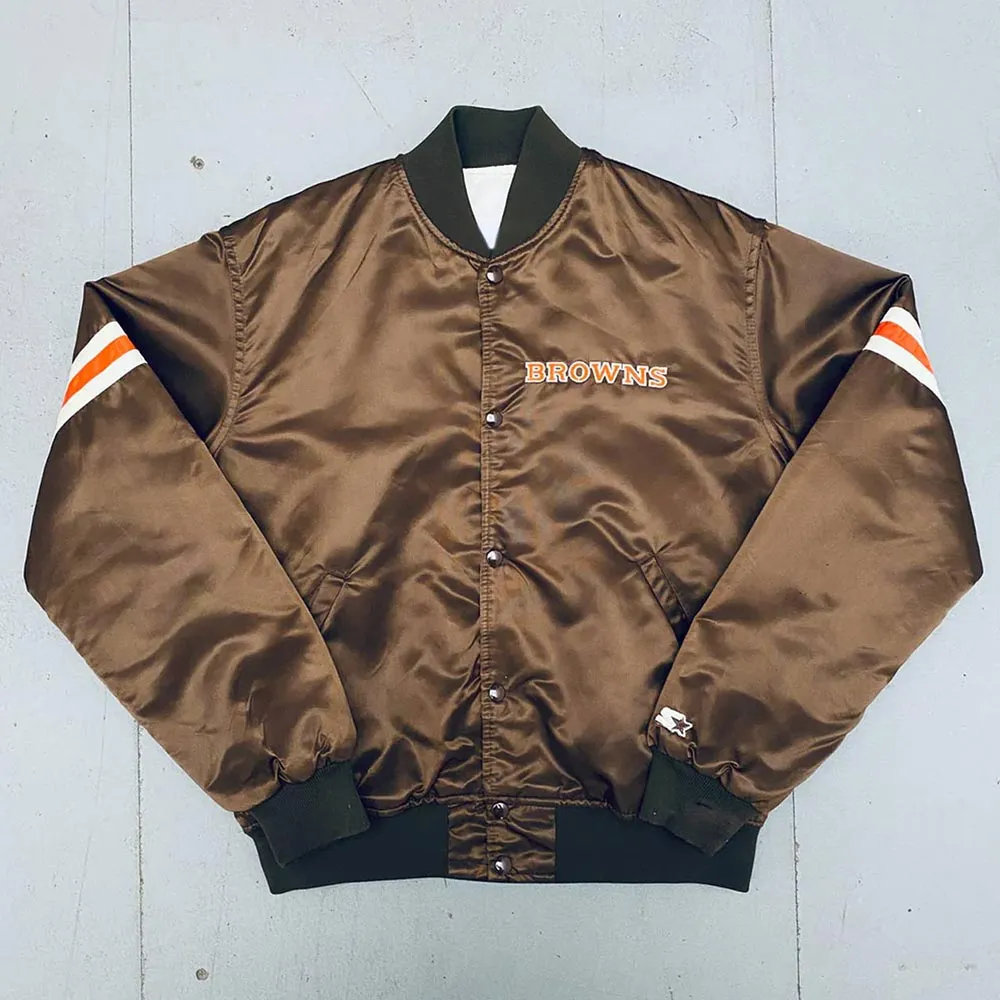 1980s Cleveland Browns Bomber Jacket webp
