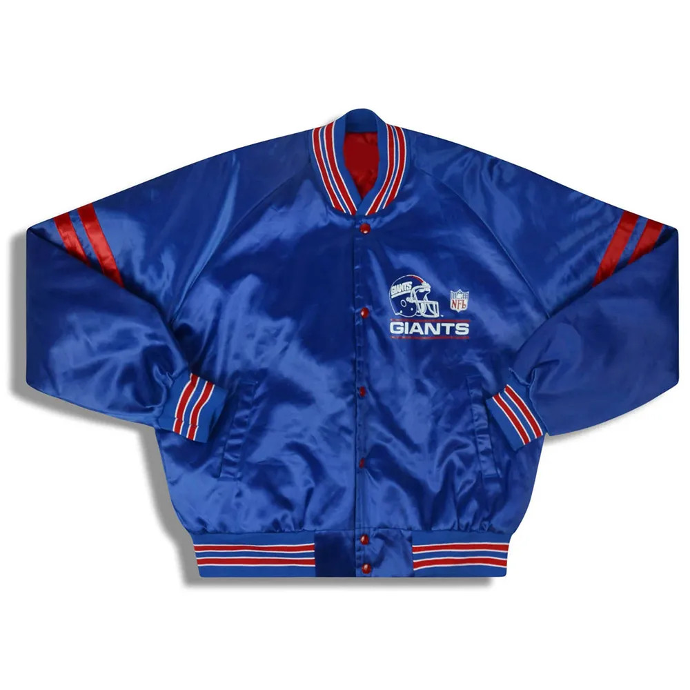 1990s New York Giants Varsity Satin Jacket webp