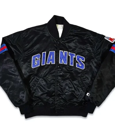 80s New York Giants Black Bomber Jacket