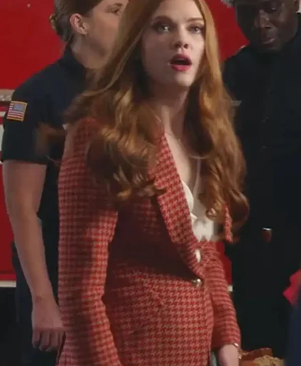 9 1 1 S05 Taylor Kelly Houndstooth Print Blazer webp