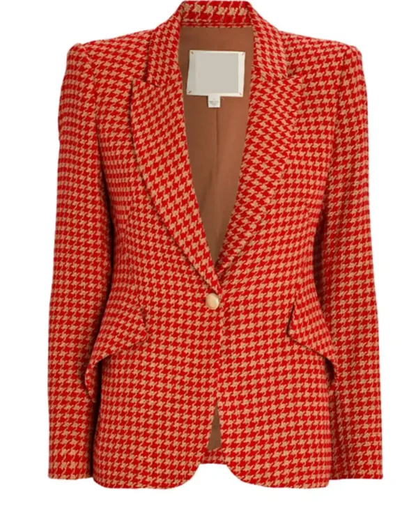 9 1 1 Taylor Kelly Houndstooth Print Blazer webp