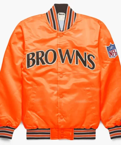 90s Cleveland Browns Bomber Satin Jacket