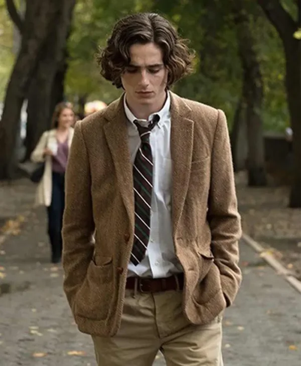 A Rainy Day in New York Gatsby Brown Blazer front webp