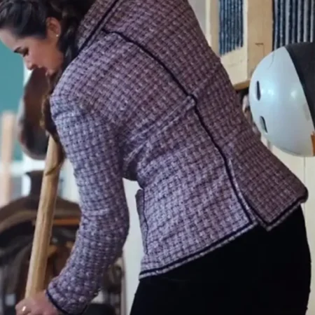 Addison Rae Hes All That Padgett Sawyer Tweed Blazer Coat back