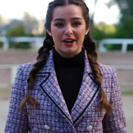 Addison Rae Hes All That Padgett Sawyer Tweed Blazer Coat front