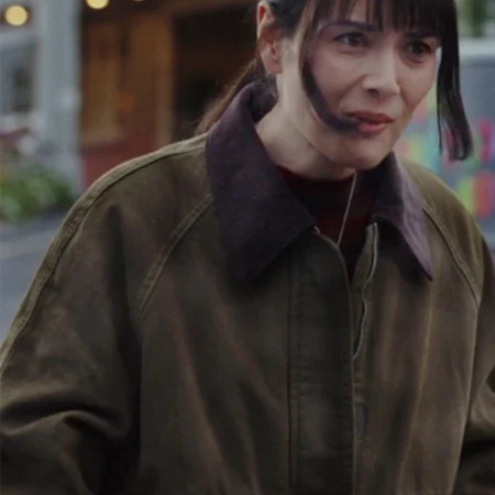 Alex Poker Face S02 Brown Denim Jacket webp