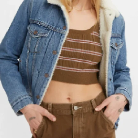 Alex Poker Face S02 Sherpa Denim Jacket For Sale 1 webp