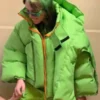 American Singer Billie Eilish Green Hooded Jacket