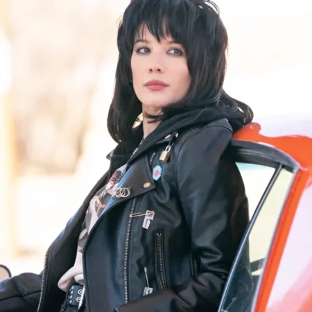 Americana Halsey Biker Leather Jacket webp