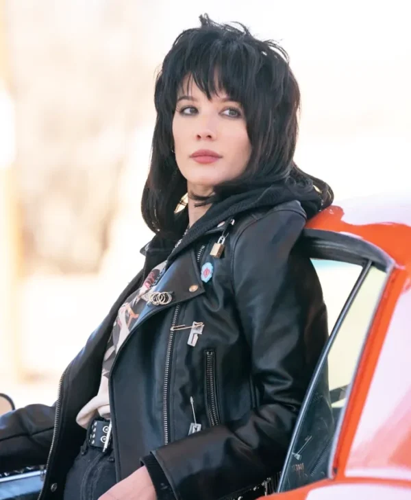 Americana Halsey Biker Leather Jacket webp