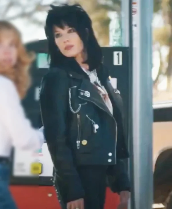 Americana Halsey Biker Leather Jacket Side webp