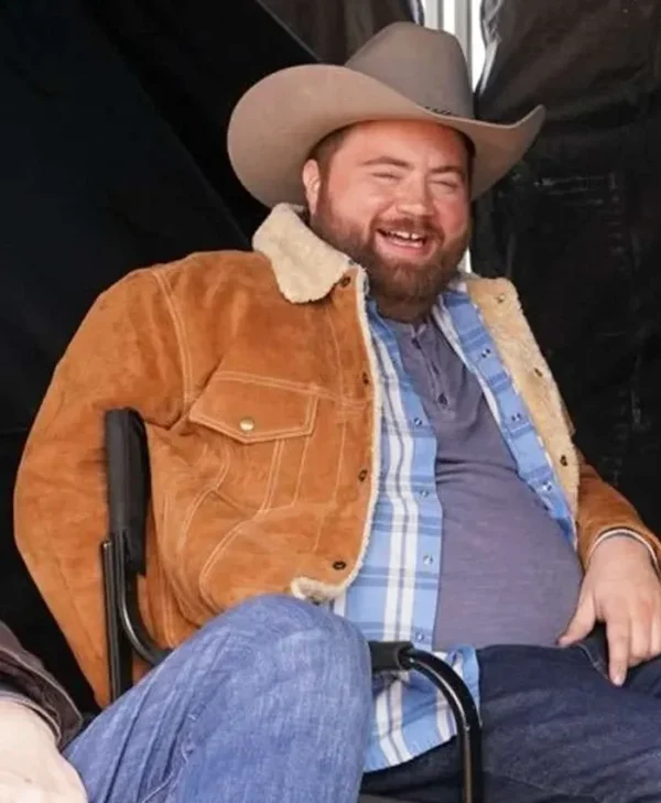 Americana Paul Walter Hauser Suede Leather Jacket Side webp