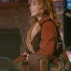 Americana Sydney Sweeney Brown Shearling Coat webp