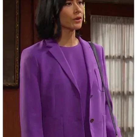 Shi Ne Nielson Days Of Our Lives 2024 Amy Choi Purple Blazer