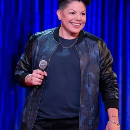 And Just Like That S02 Sara Ramirez Bomber Black Jacket front