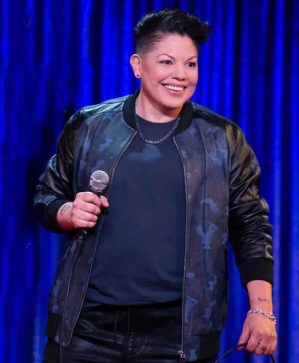 And Just Like That S02 Sara Ramirez Bomber Black Jacket front