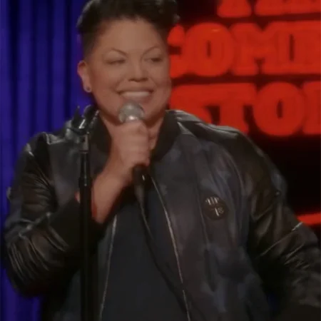 And Just Like That S02 Sara Ramirez Bomber Black Jacket left