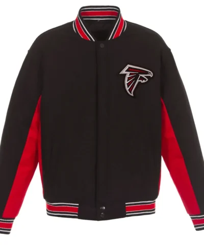 Atlanta Falcons Black and Red Varsity Wool Jacket