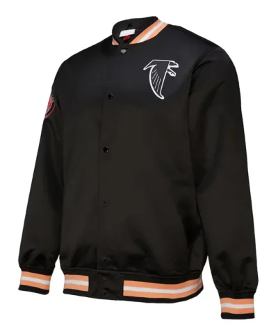 Atlanta Falcons Double Down Black Satin Jacket