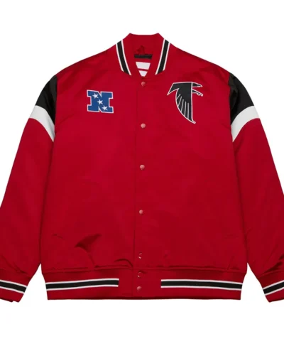 Atlanta Falcons Heavyweight Red Satin Jacket