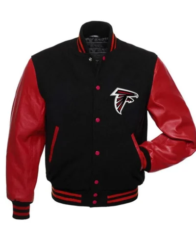 Atlanta Falcons Red and Black Letterman Jacket