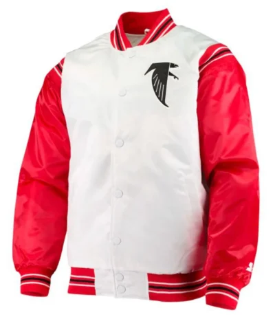 Atlanta Falcons Red and White Starter Satin Jacket
