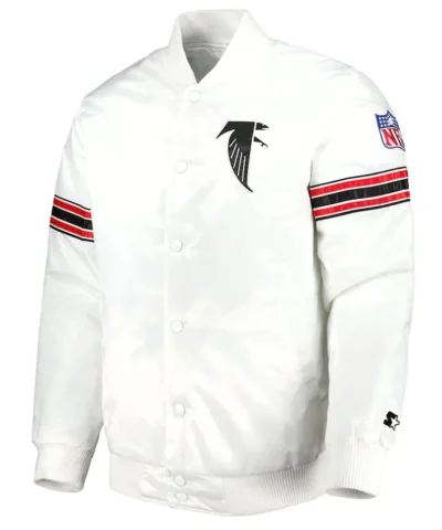 Atlanta Falcons The Power Forward White Satin Jacket