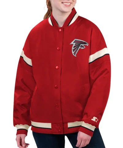 Atlanta Falcons Tournament Red Varsity Jacket