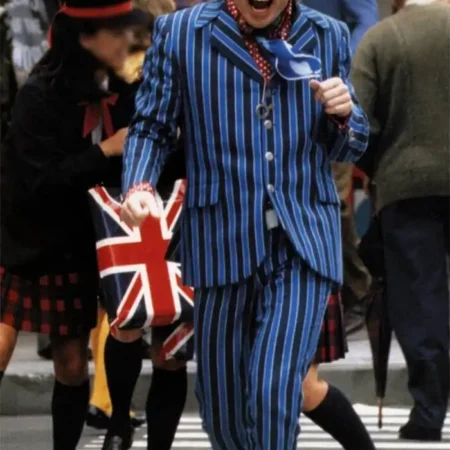 Austin Powers Blue Striped Plaid Suit