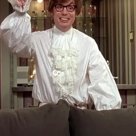 Austin Powers White Ruffle Shirt