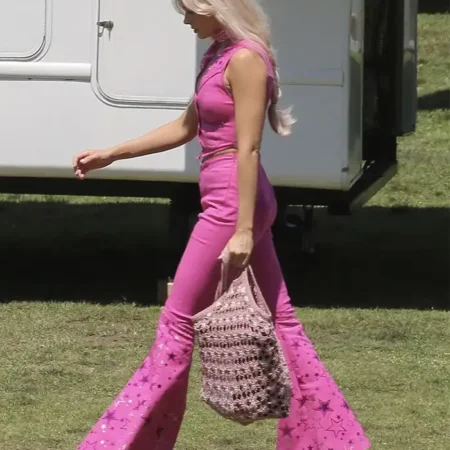 Barbie 2023 Margot Robbie Pink Suit leftt webp