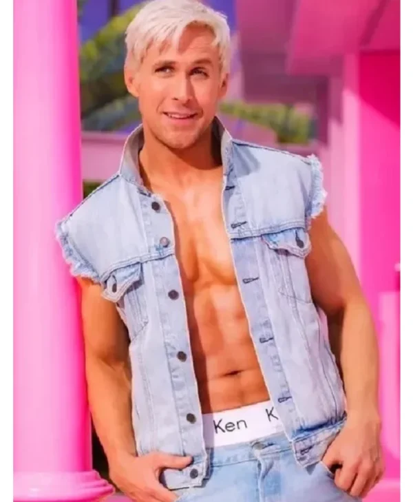 Barbie 2023 Ryan Gosling Denim Vest webp