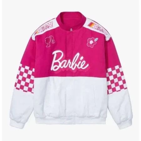 Barbie Racer Satin Varsity Jacket webp