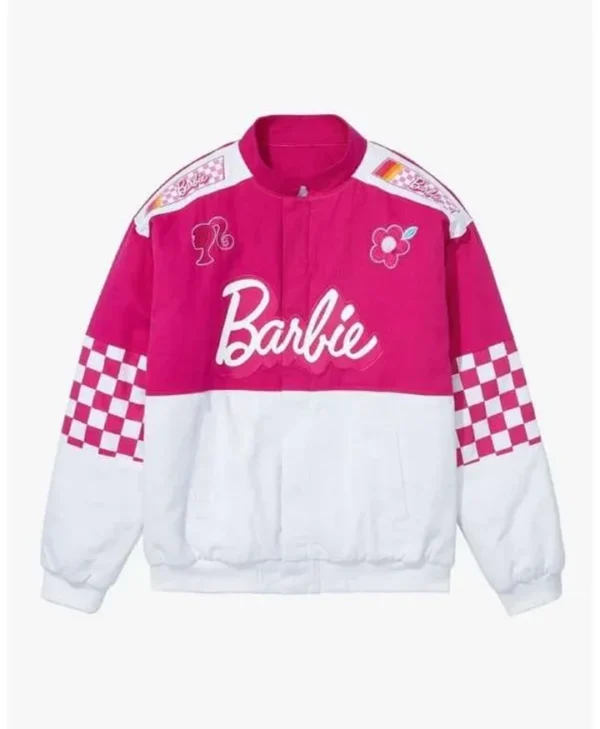 Barbie Racer Satin Varsity Jacket webp