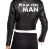 Becky Lynch I Am The Man Black Leather Jacket Back