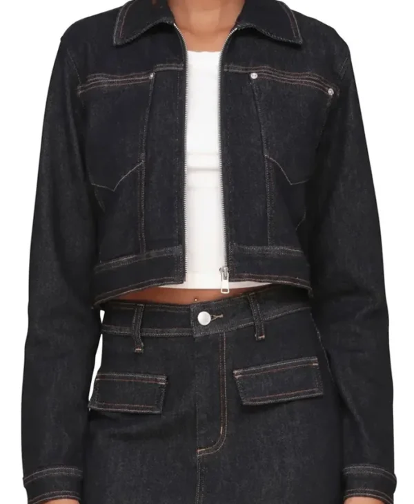 Beyond the Gates S01 Jen Jacob Cropped Denim Jacket Front