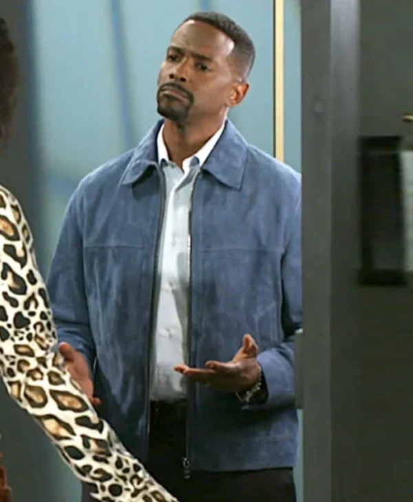 Beyond the Gates S01 Keith D Robinson Blue Suede Jacket